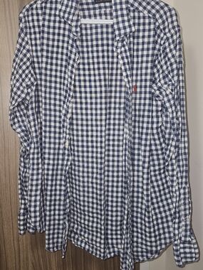 Polo by Ralph Lauren Navy & White Gingham Button-Down Shirt L